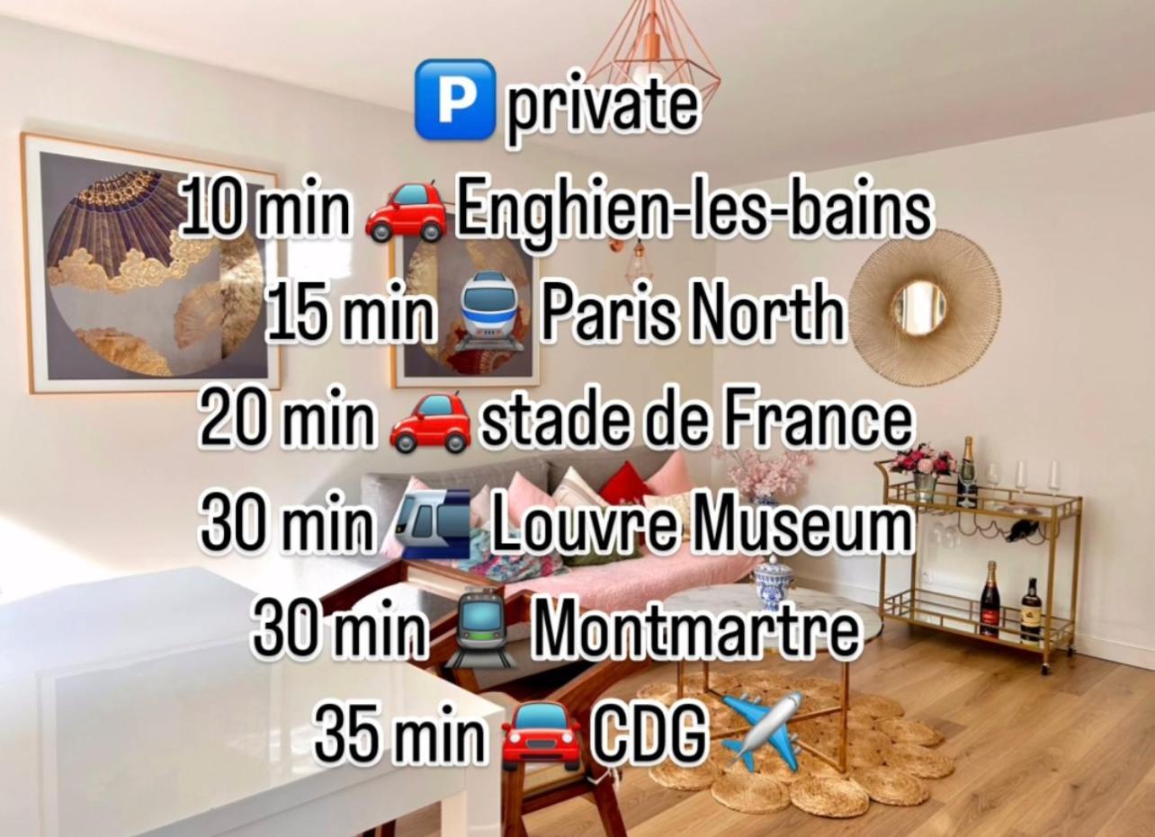 Apart 85 M2 Proche De Paris Stade De France Parking Free Groslay المظهر الخارجي الصورة
